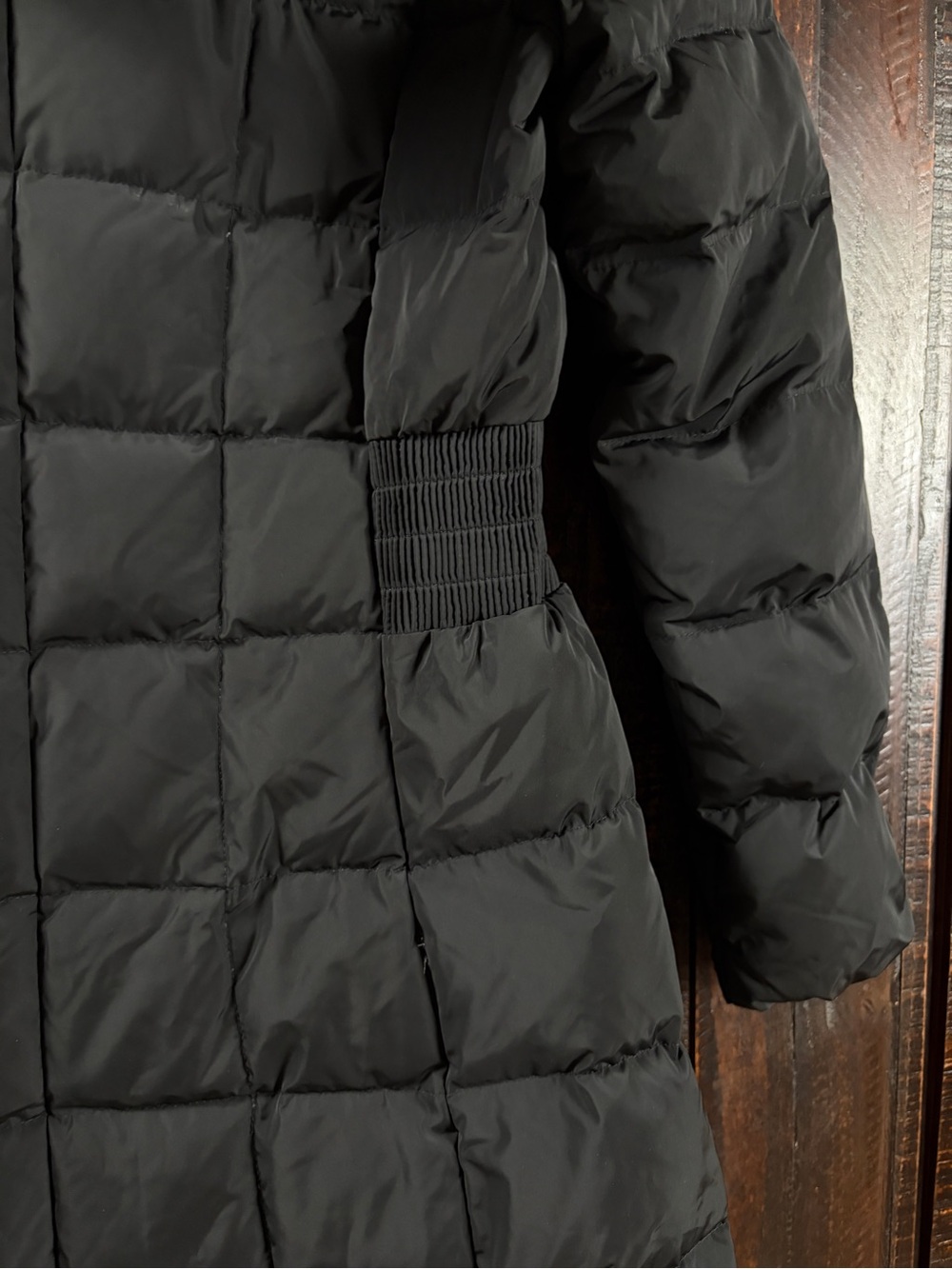 Cole Haan Black Quilted Down/Feather Hooded Maxi Puffer Coat - Small - Picture 11 of 15